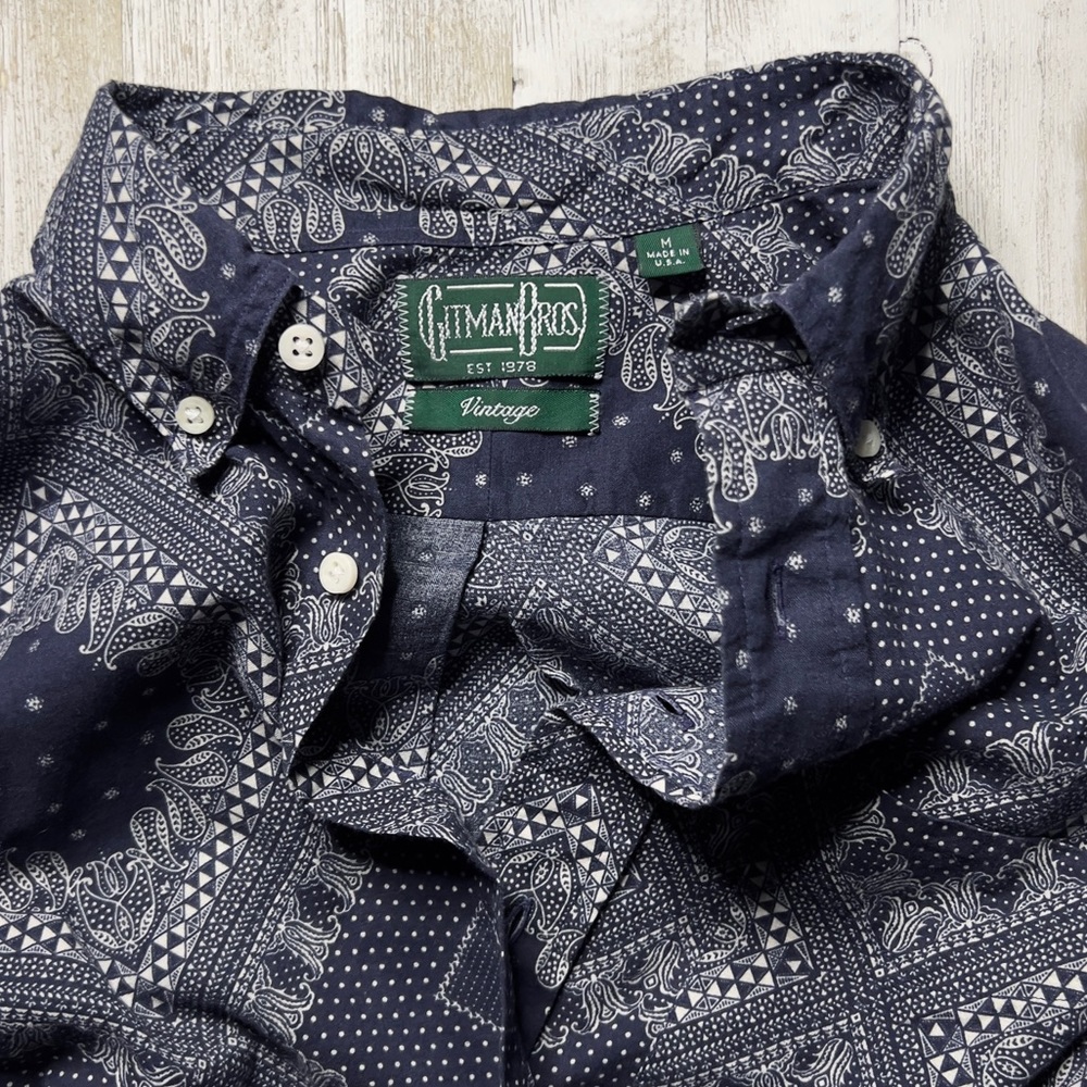 Gitman Bros Vintage Bandana Print Chambray Shirt